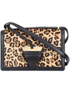 Loewe Leopard Print Shoulder Bag, Women's, Black