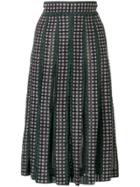 Bottega Veneta Knitted Check Skirt - Green