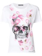Alexander Mcqueen Petal Skull Print T-shirt - White