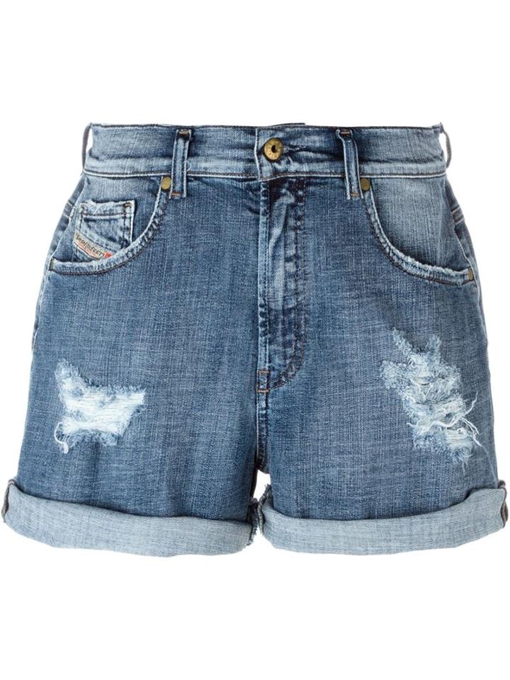 Diesel Distressed Loose Fit Shorts