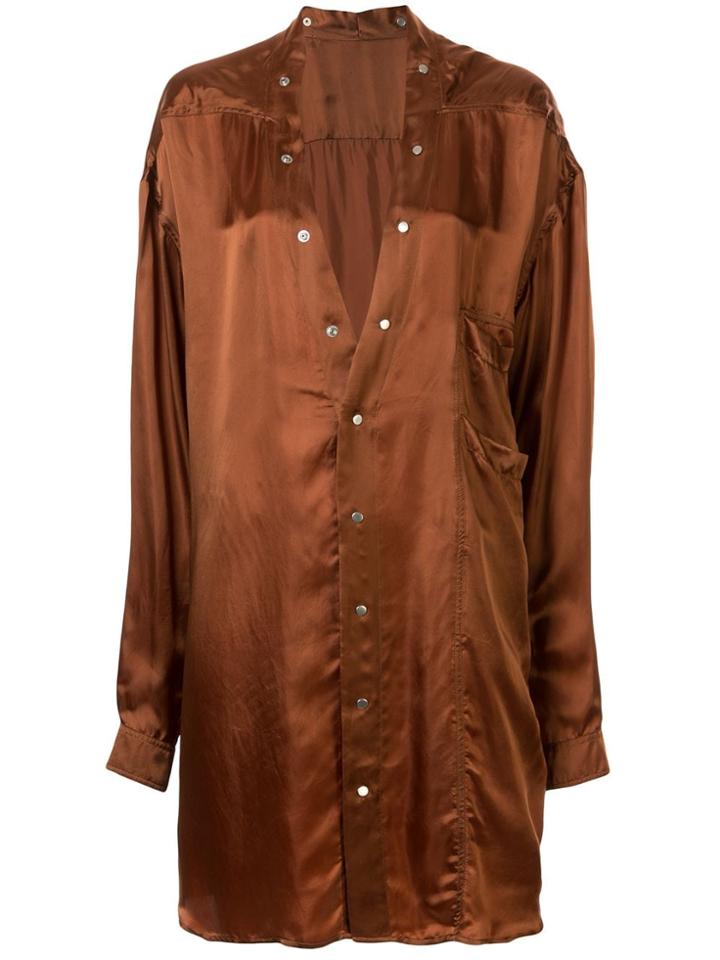 Rick Owens Camicia - Larry Shirt - Brown