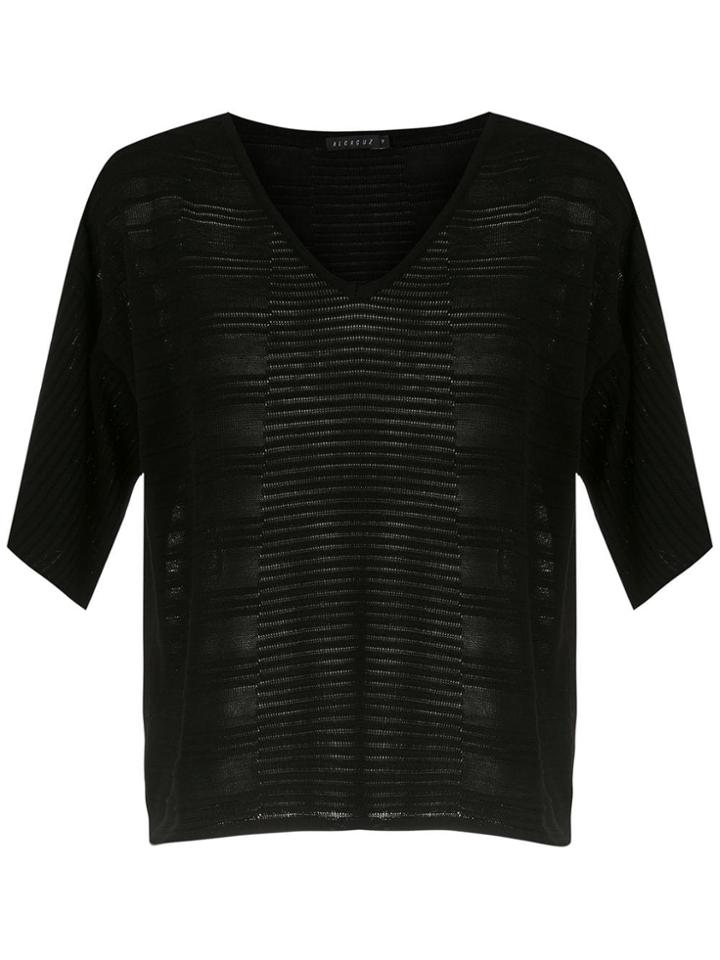 Alcaçuz Knit Gloss Blouse - Black