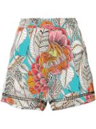 Trina Turk - Bubbly Shorts - Women - Silk/polyester/spandex/elastane - L, White, Silk/polyester/spandex/elastane