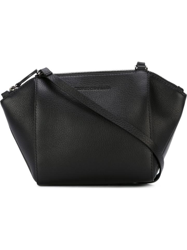 Cédric Charlier Textured Diamond Cross Body Bag, Women's, Black, Leather