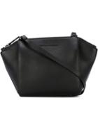 Cédric Charlier Textured Diamond Cross Body Bag, Women's, Black, Leather