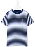Striped Logo T-shirt - Kids - Cotton/polyester - 6 Yrs, Blue, Ralph Lauren Kids
