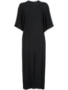 Adam Lippes Flared Sleeve Dress, Women's, Size: 2, Black, Viscose