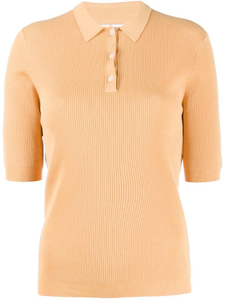 Norse Projects Fitted Ribbed Polo Shirt - Yellow