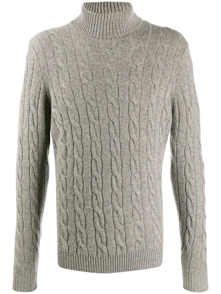 Borrelli Cable Knit Jumper - Grey