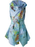 Vivienne Westwood Anglomania Stained Striped Draped Top