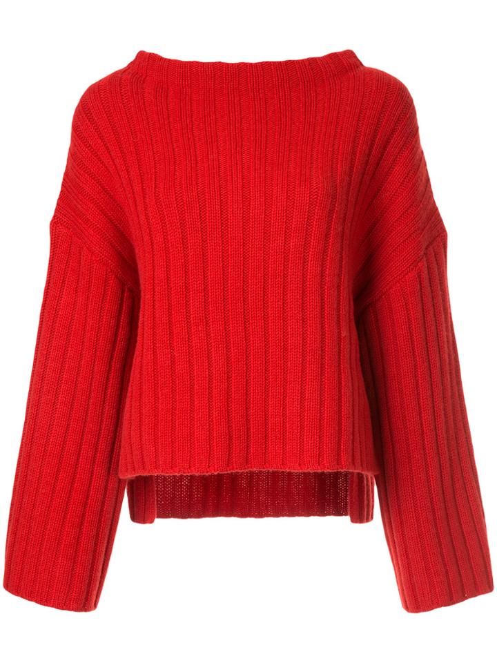 Estnation Ribbed Jumper - Red