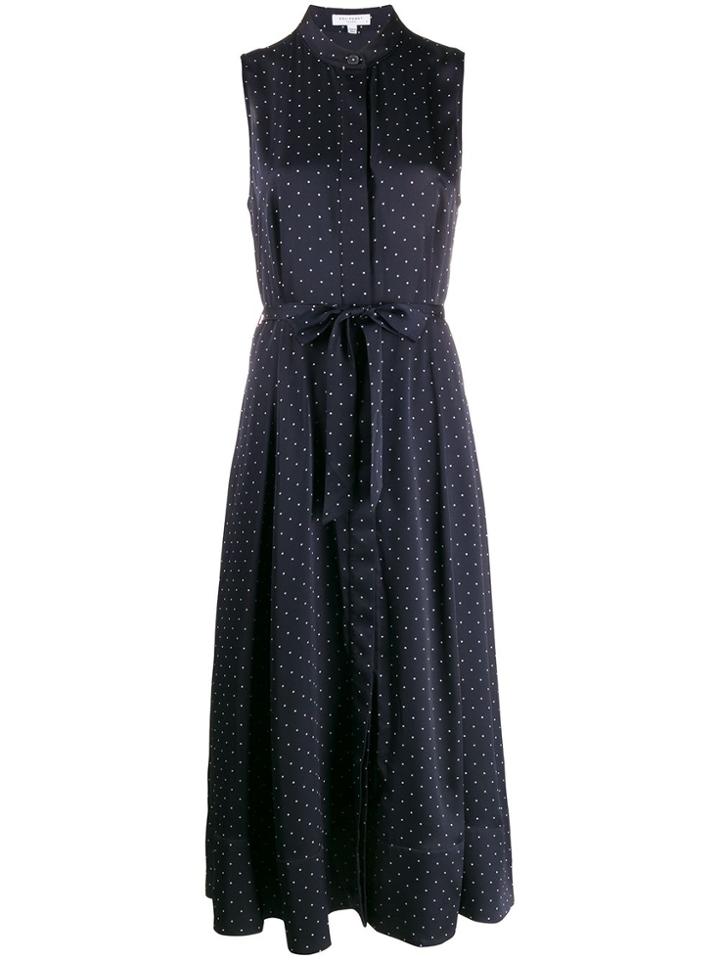 Equipment Polka Dot Print Sleeveless Dress - Blue