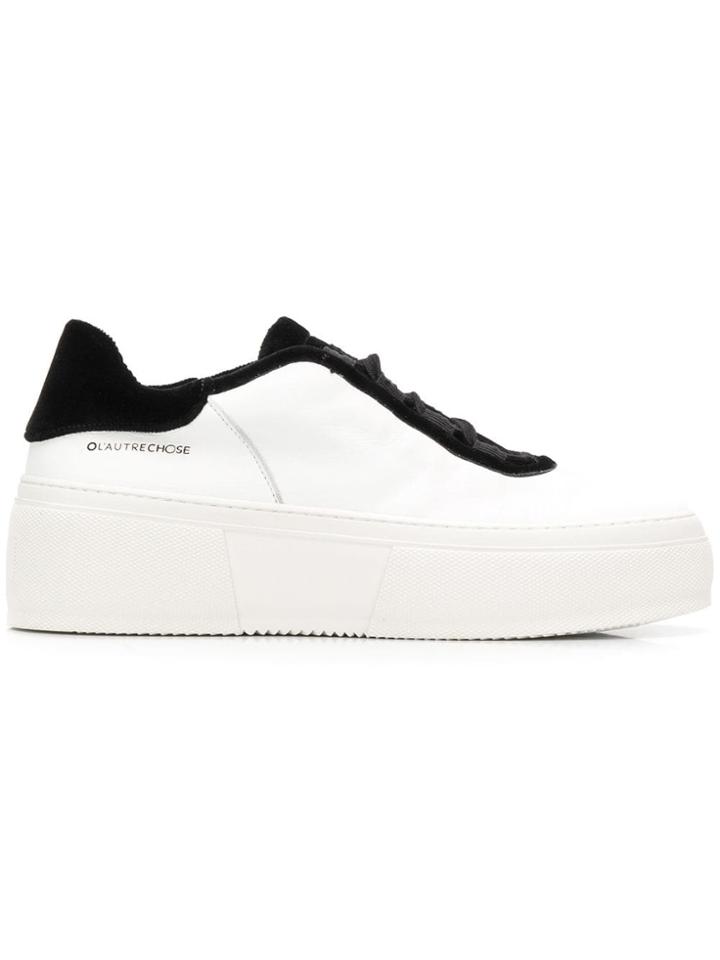 L'autre Chose Platform Sneakers - White