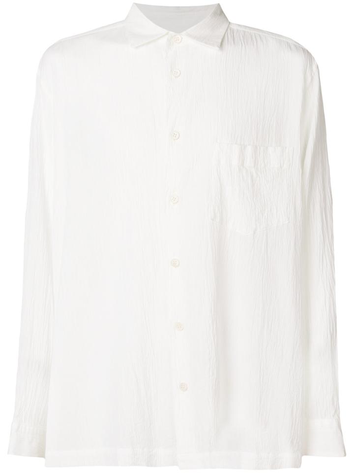 Issey Miyake Creased Effect Shirt - White
