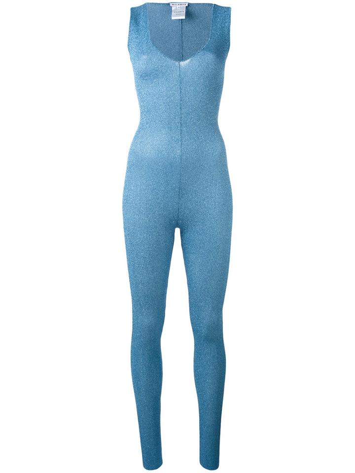 Melampo - Lurex Jumpsuit - Women - Nylon/polyester - 40, Blue, Nylon/polyester