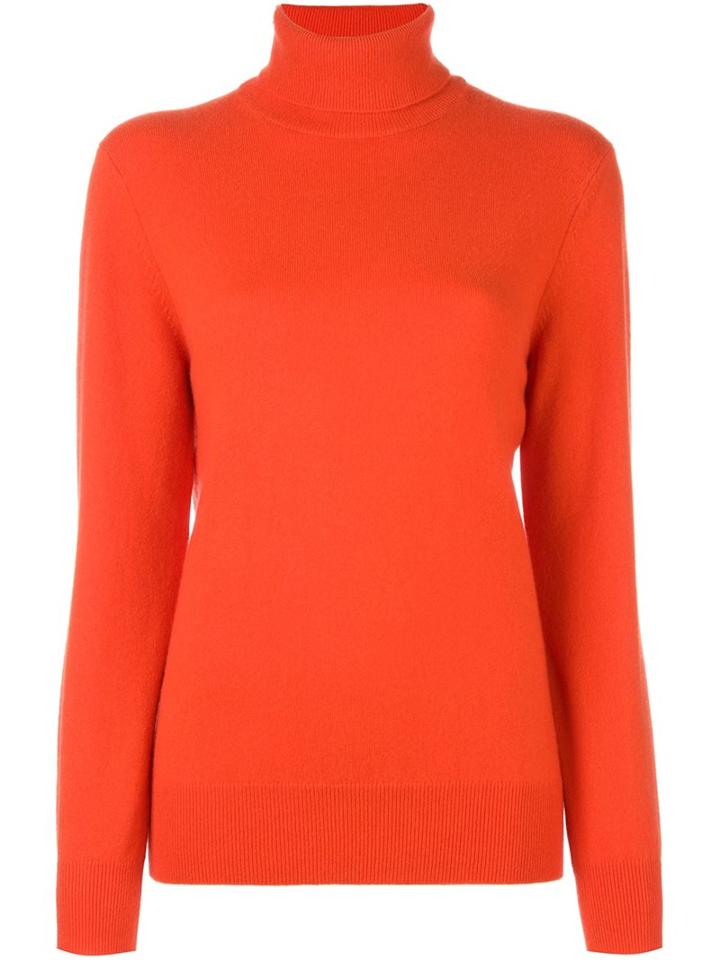 Joseph Turtleneck Jumper, Women's, Size: Large, Yellow/orange, Cashmere