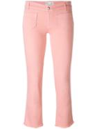 The Seafarer Raw Hem Cropped Jeans, Women's, Size: 24, Pink/purple, Cotton/polyester/spandex/elastane
