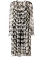 Baum Und Pferdgarten Houndstooth Printed Dress - Nude & Neutrals