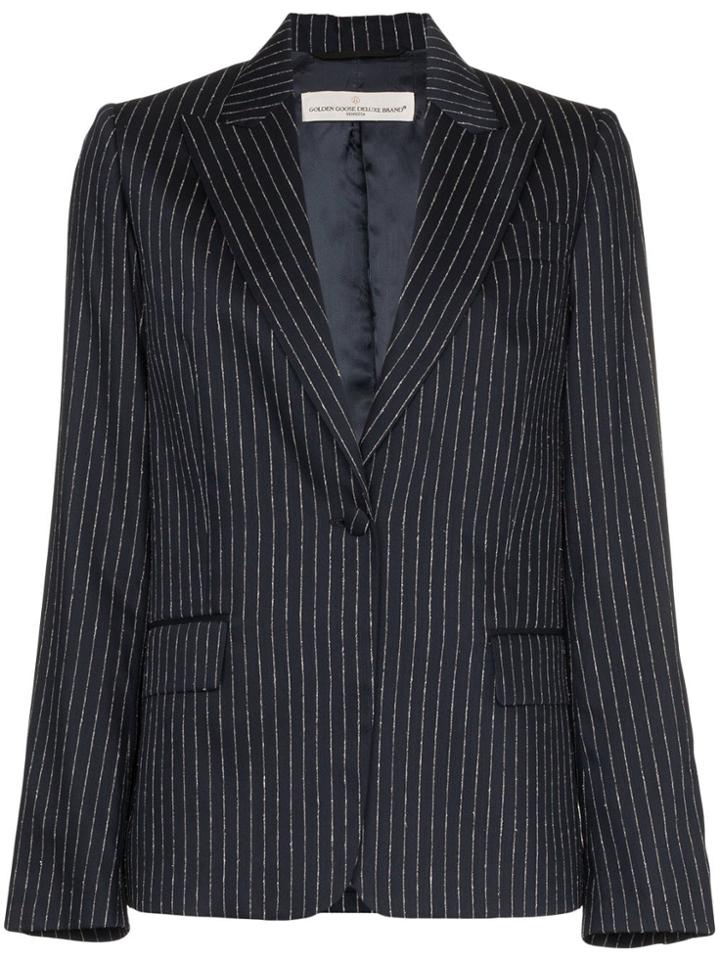 Golden Goose Deluxe Brand Venice Glitter Pinstripe Blazer - Blue