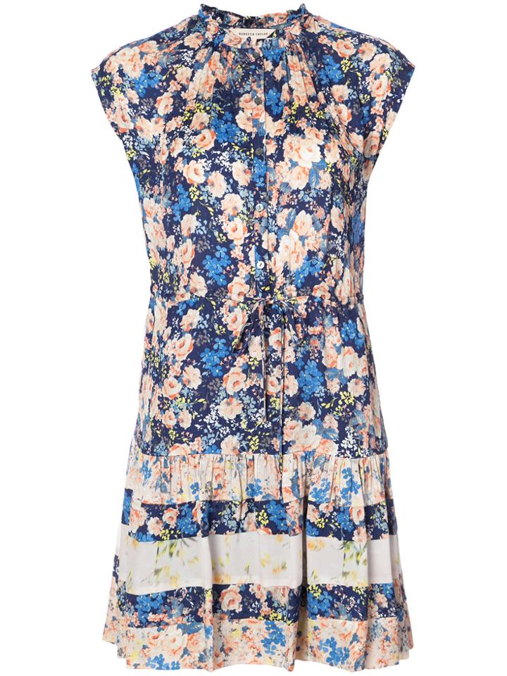Rebecca Taylor Floral Print Dress - Blue