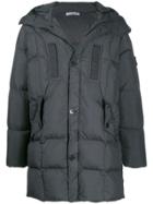 Stone Island Padded Hooded Coat - Grey