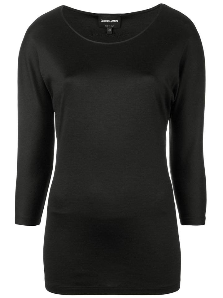 Giorgio Armani Jersey Top - Black