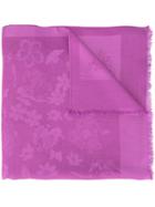 Shanghai Tang Flower Jacquard Scarf - Purple