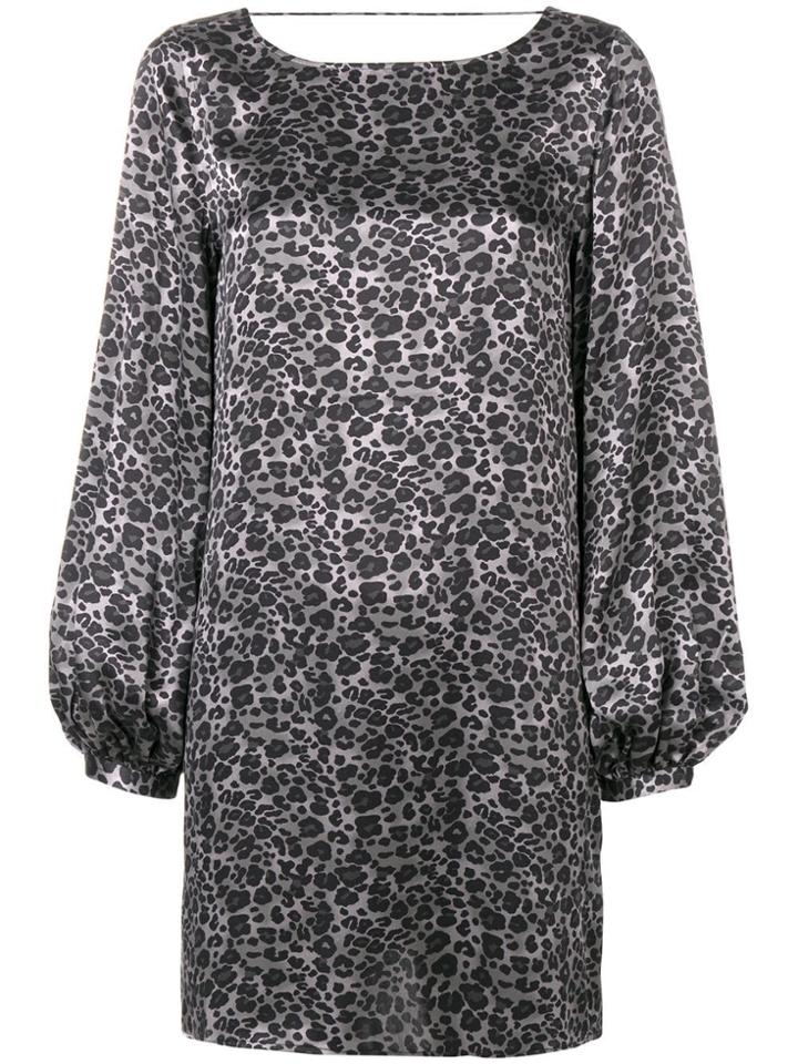 Equipment Zipporah Leopard Print Dress - Grey