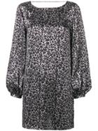 Equipment Zipporah Leopard Print Dress - Grey