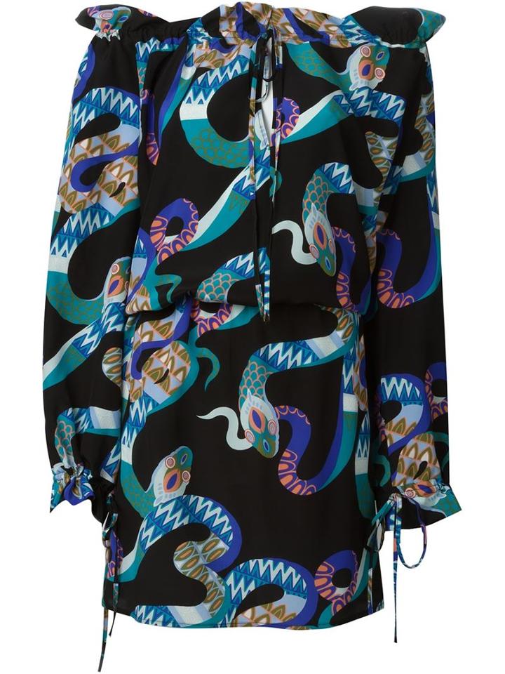 Msgm Snake Print Dress