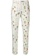 Fay Floral Print Trousers - Neutrals