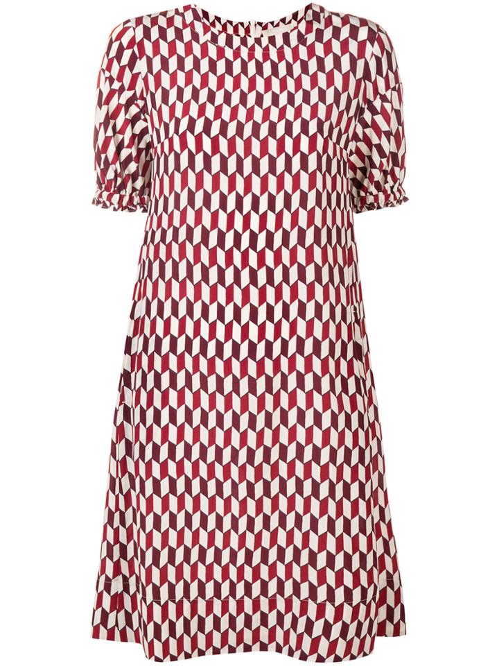 's Max Mara Printed Shift Dress - Red