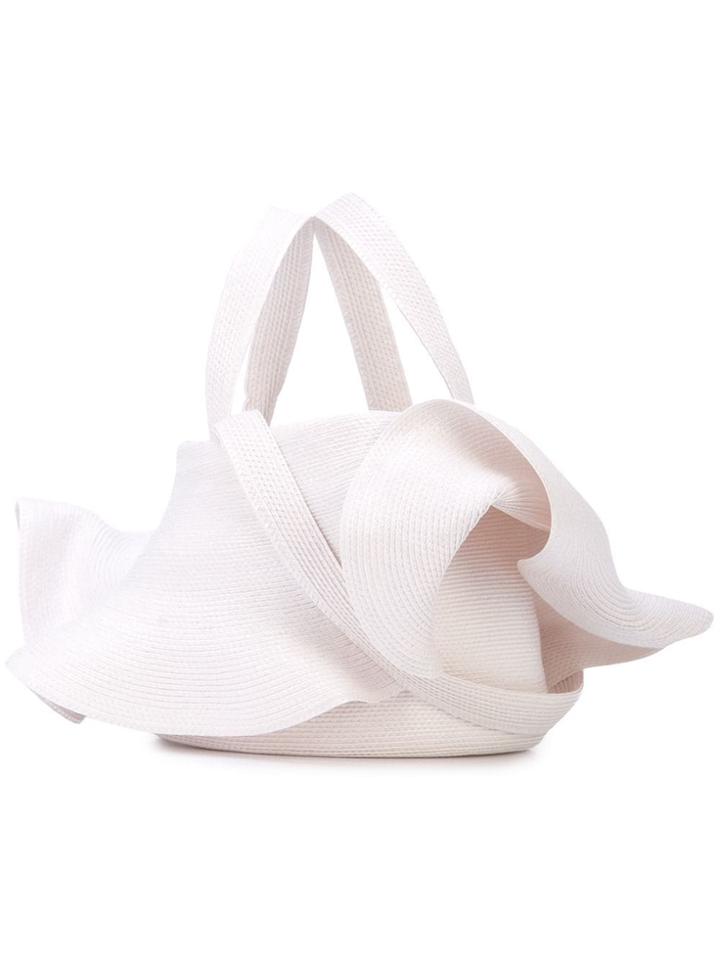 Rosie Assoulin Small Woven Tote Bag - White