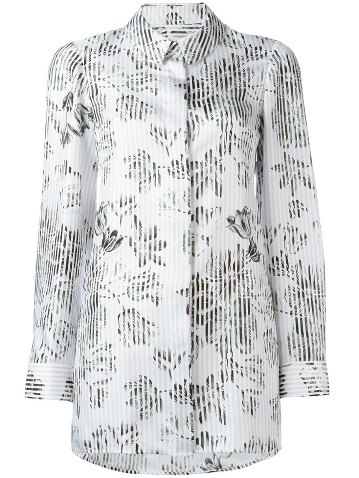 Salvatore Ferragamo Floral Print Relaxed Blouse - Pink & Purple