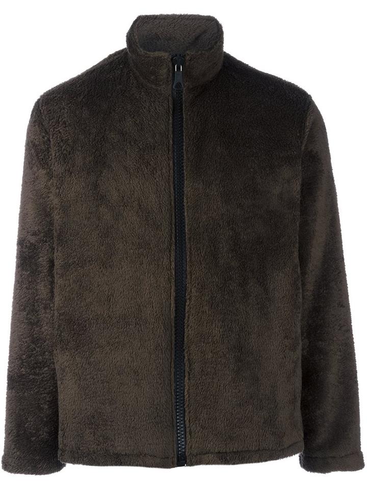 Our Legacy Faux Fur Zipped Jacket, Men's, Size: 48, Grey, Polyester