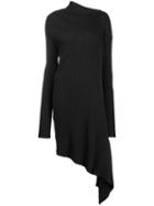 Marques'almeida Ribbed-knit Asymmetric Dress - Black