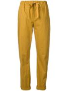 Semicouture Elasticated Straight Leg Trousers - Yellow