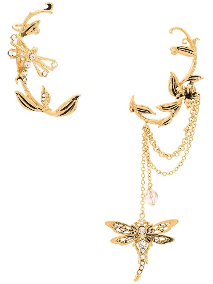 Alberta Ferretti Ornate Dragonfly Ear Cuff - Gold