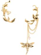 Alberta Ferretti Ornate Dragonfly Ear Cuff - Gold