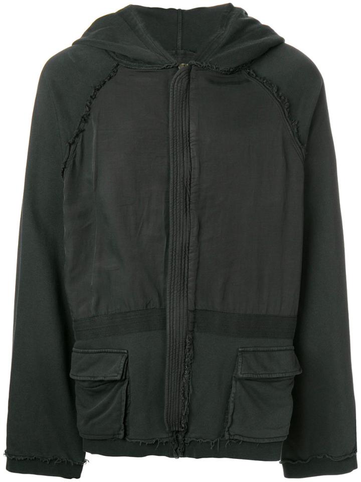 Haider Ackermann Raw Edge Detail Hoodie - Grey