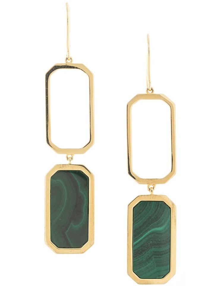 Julia Davidian Octagonal Drop Earrings - Gold