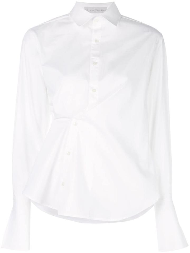 Palmer / Harding Side Button Fastening Shirt - White