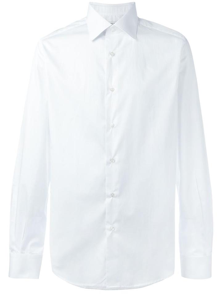 Fashion Clinic Classic Buttoned Shirt, Men's, Size: 40, White, Cotton