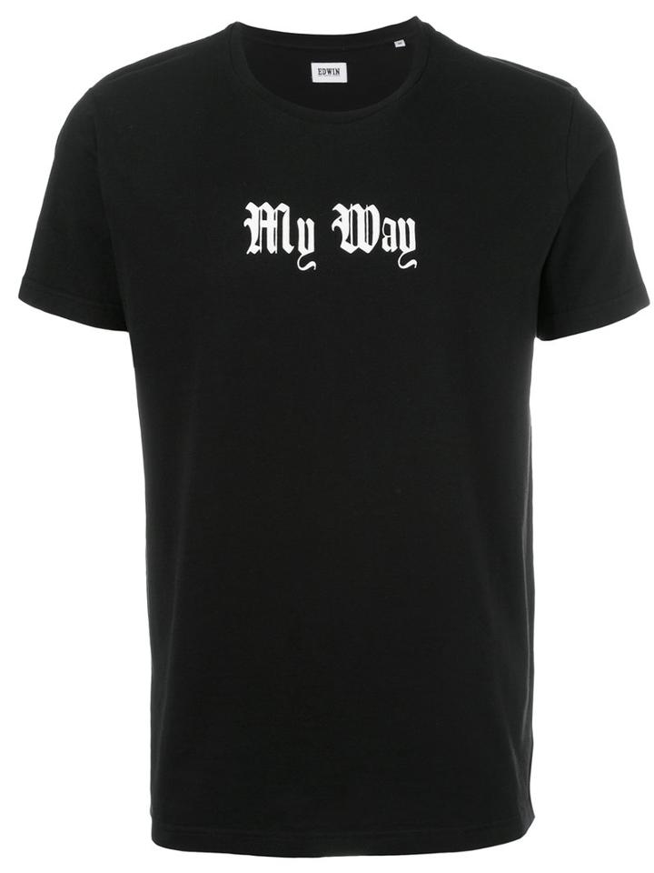 Edwin My Way T-shirt, Men's, Size: Small, Black, Cotton