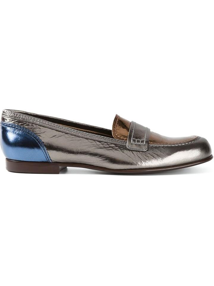Lanvin Metallic Loafers