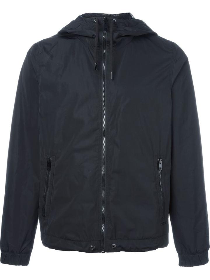 Diesel Hooded Zip Jacket, Men's, Size: Small, Black, Polyester