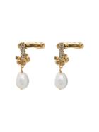 Givenchy Pearl Flower Earrings - Gold