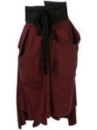 Aganovich High Waisted Jersey Skirt - Red