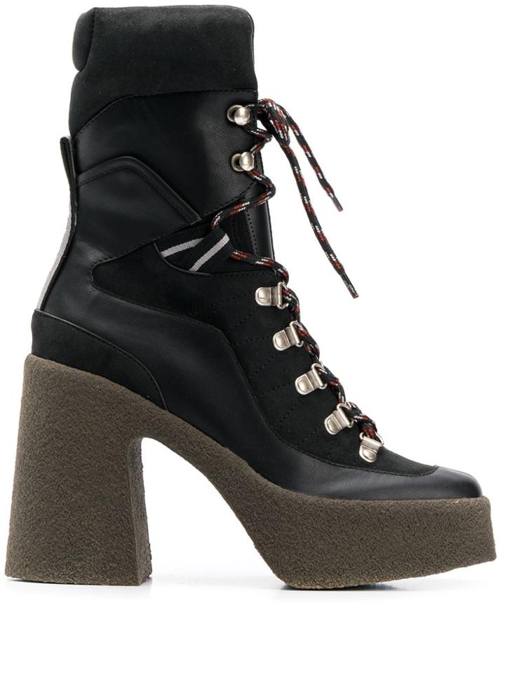 Stella Mccartney Hiking Platform Boots - Black