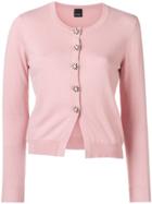 Pinko Embellished Button Cardigan - Pink & Purple